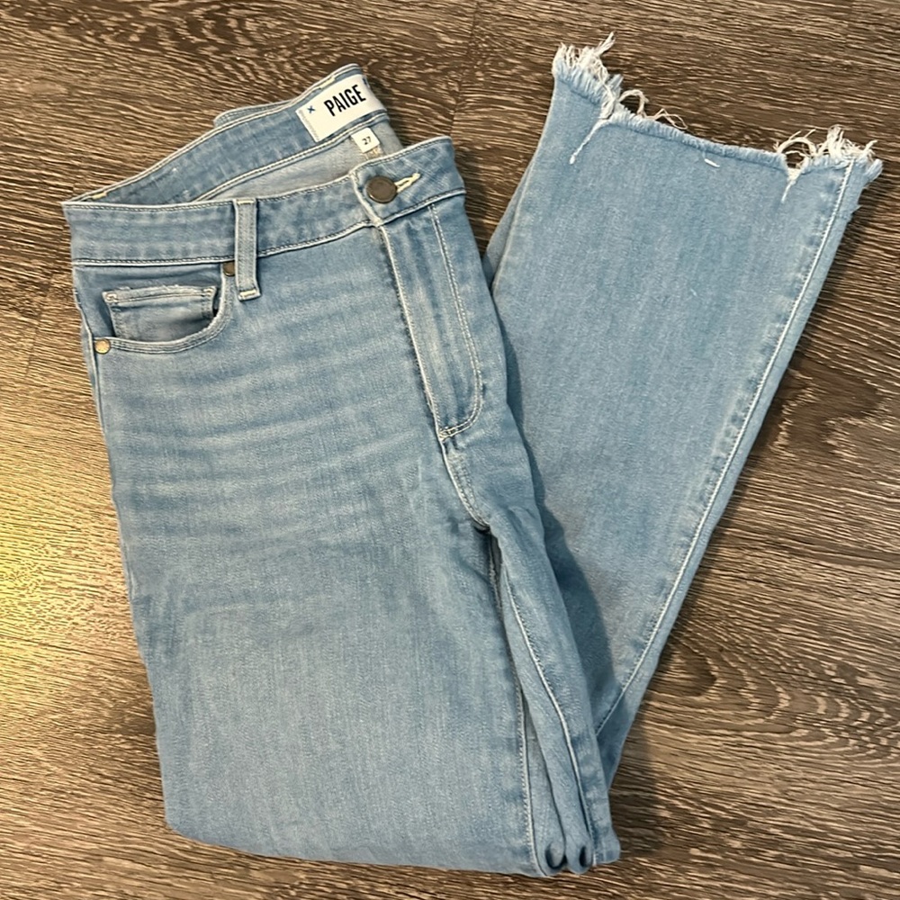Paige Rory Crop Flare Light-wash Jeans